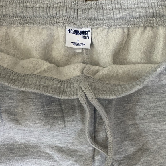Mission Ridge Men’s Light Heather Gray Sweatpants Sz L NWOT - Picture 2 of 5